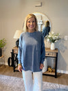 Brushed Melange Drop Shoulder Oversized Sweater