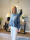 Brushed Melange Drop Shoulder Oversized Sweater