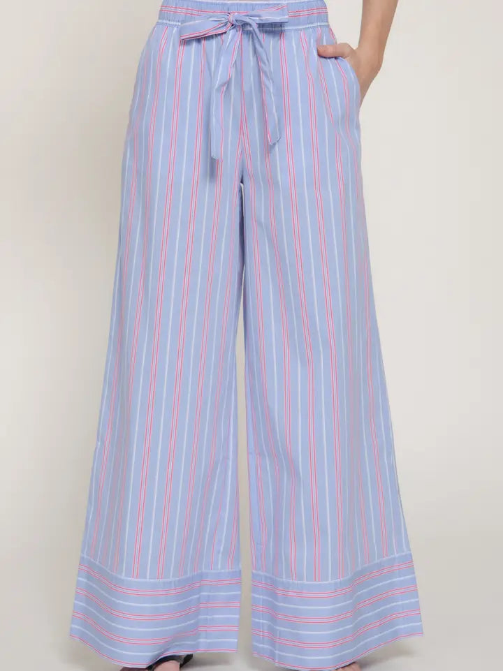 Weekend Escape Stripe Pants, Blue