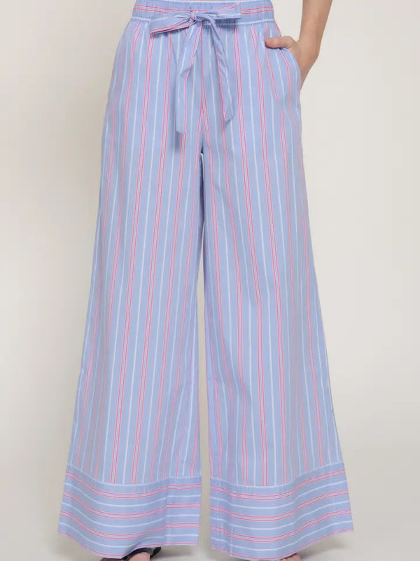 Weekend Escape Stripe Pants, Blue