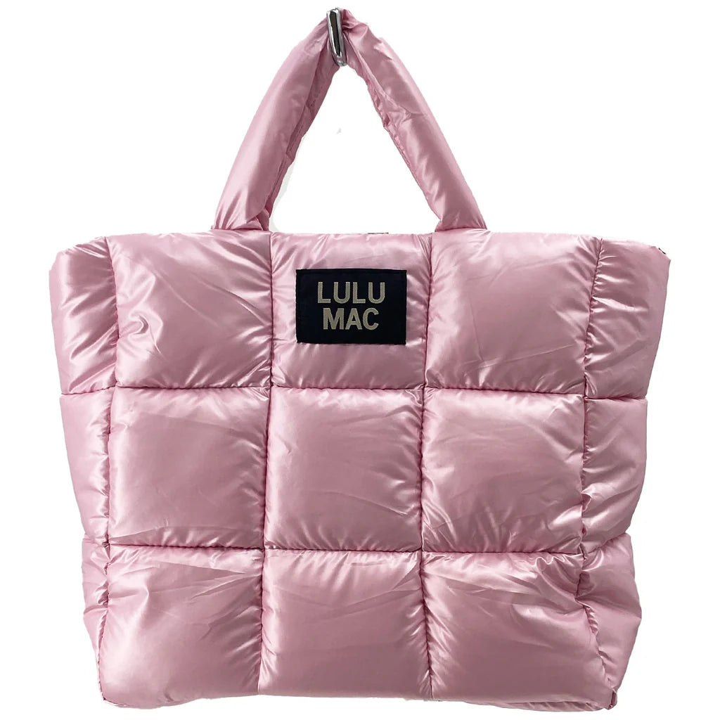 LULU MAC Large Puffer Metallic Handbag-3 Color Options