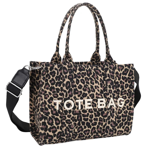 Leopard Texture Printed Tote Bag Small