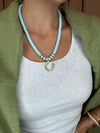 State South Horseshoe Beaded Necklace - Light Blue