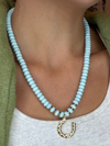 State South Horseshoe Beaded Necklace - Light Blue