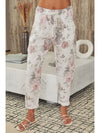 Linen Floral Print Pants