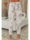 Linen Floral Print Pants