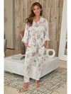 Linen Floral Print Pants