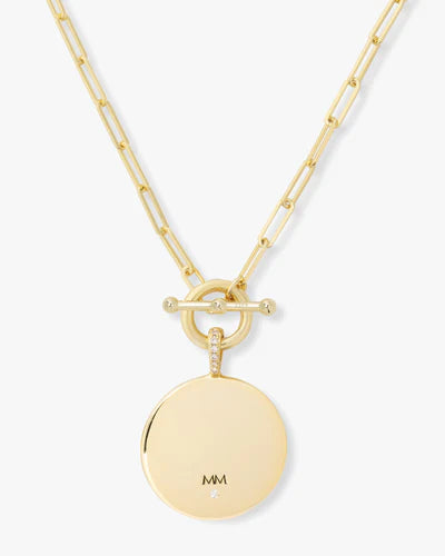 Melinda Maria - Love Letters Medallion Necklace - S