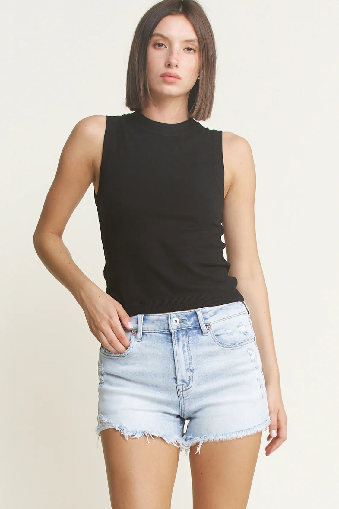 Mica - Super High Vintage Raw Hem Shorts