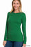 Brushed Microfiber Long Sleeve Round Neck Tee - 7 Colors