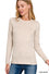 Brushed Microfiber Long Sleeve Round Neck Tee - 7 Colors