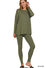 Brushed DTY Microfiber Loungewear Set - Round Neck