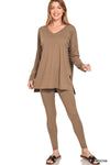 Brushed DTY Microfiber Set - V-neck