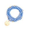Matte Beaded Wrap Charm Bracelet