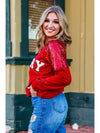 Merry On Sequin Sleeve