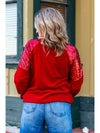 Merry On Sequin Sleeve