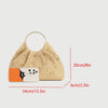 Metal Ring Woven Handbag