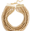 Metallic and Crystal Beaded Collar Necklace
