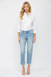 Mica Denim Mid Rise Cigarette Crop