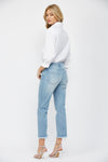 Mica Denim Mid Rise Cigarette Crop