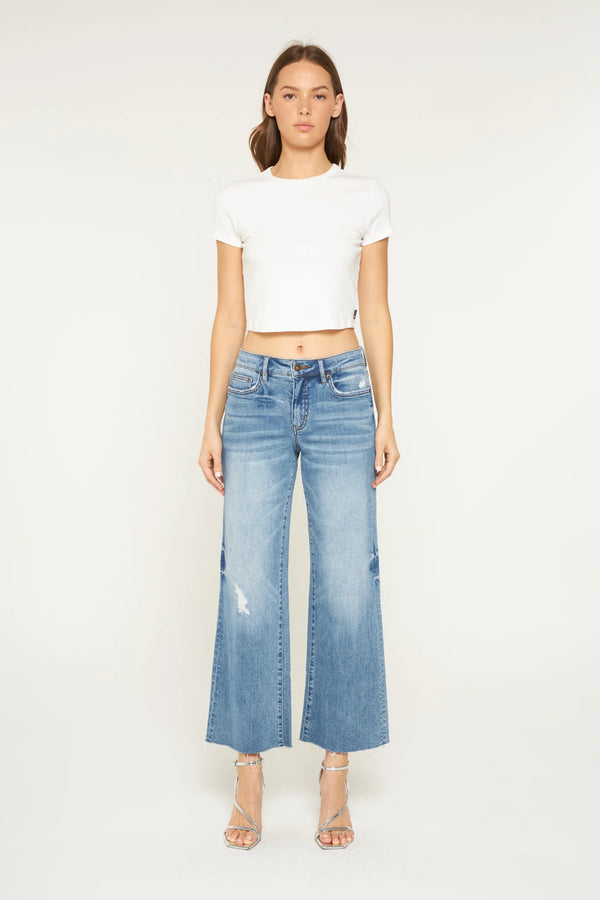 Mica Mid Rise Wide Leg Crop