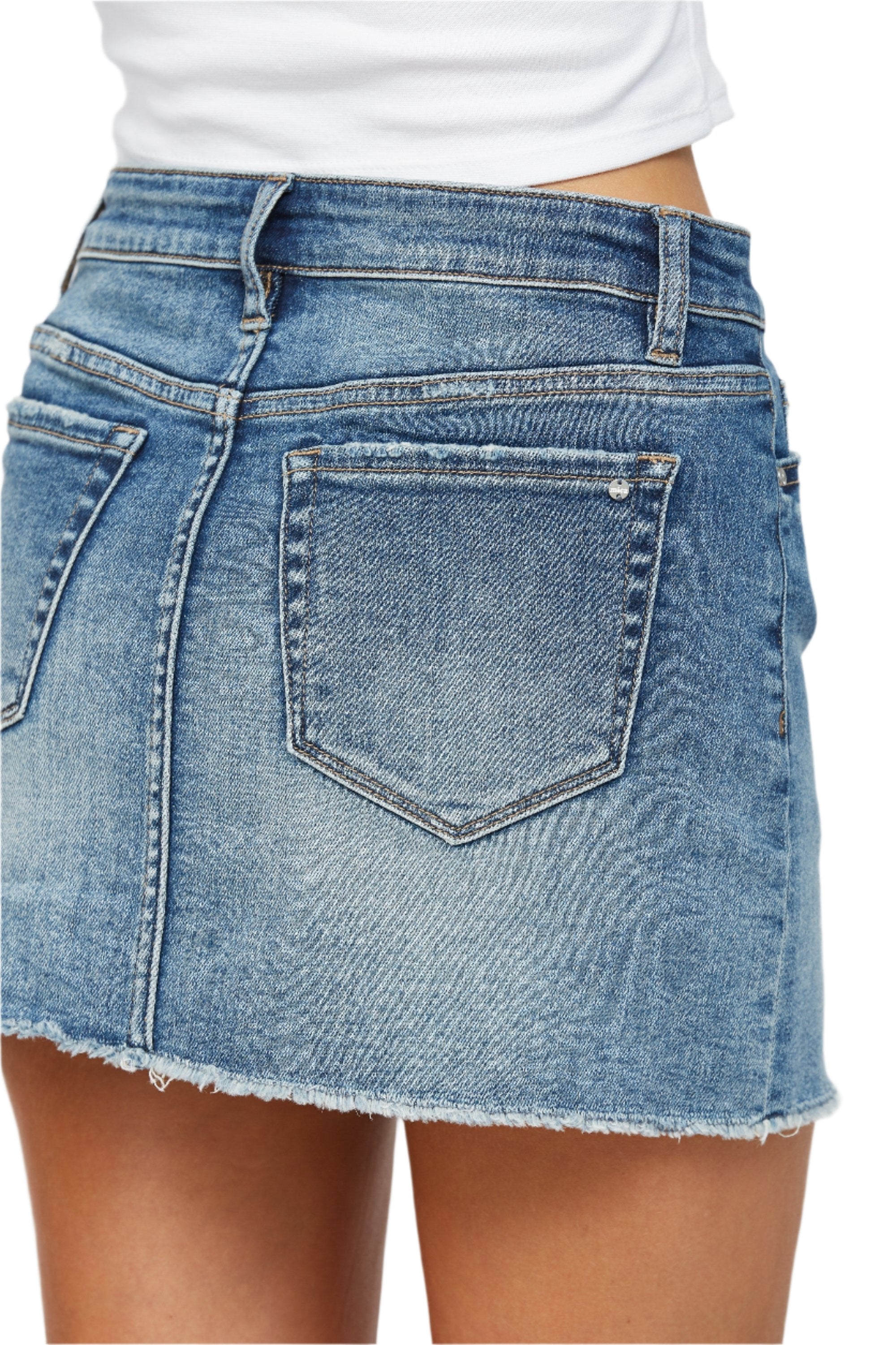 Mica Denim Mid Rise Mini Skirt