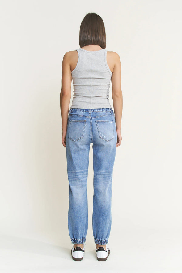Mica Super High Rise Denim Jogger