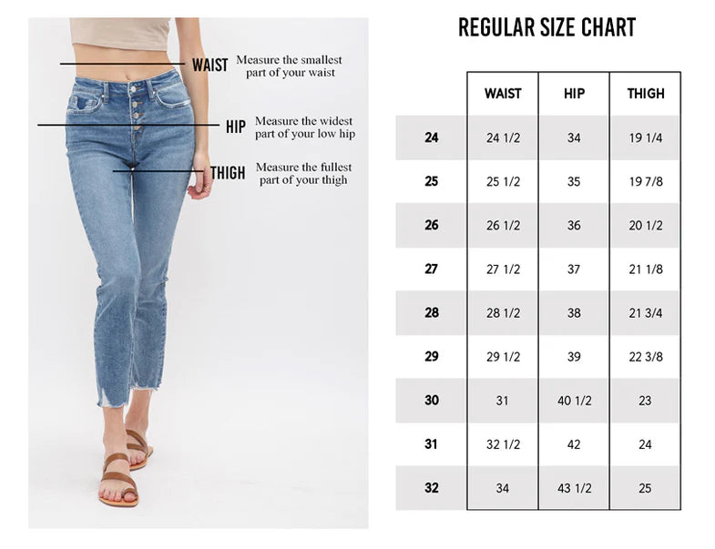 Mica Jeans - Mid Rise Flare w/ Button Up