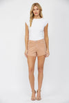 Mica High Rise Vintage Denim Shorts Burnt Orange