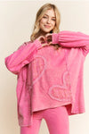 Mineral Washed Valentines Heart Sweatshirts