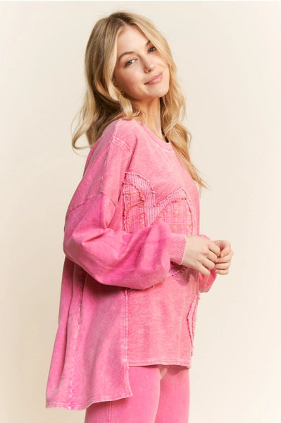 Mineral Washed Valentines Heart Sweatshirts