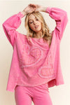 Mineral Washed Valentines Heart Sweatshirts
