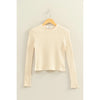 Mineral Wash Waffle Knit Long Sleeve Top - 4 Colors