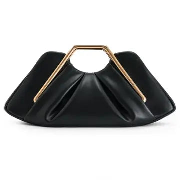 Minimalist Cloud Ruched Evening Pu Leather Handbag