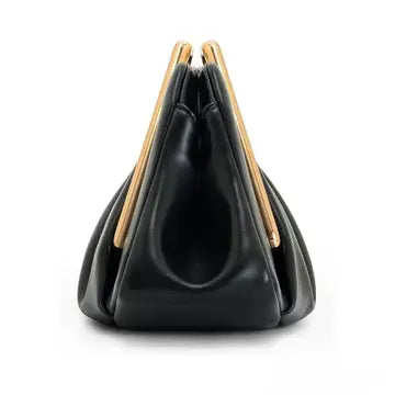 Minimalist Cloud Ruched Evening Pu Leather Handbag