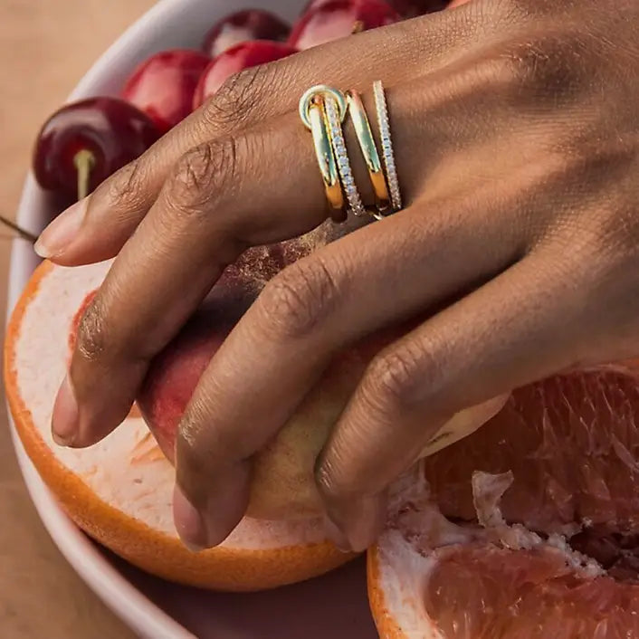 Multi Band Eternity Ring Band- Stacking Bands - 3 Options