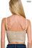 Stone Washed Ribbed Seamless Tank Top with Pads Zenana
