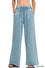 Acid Wash Fleece Palazzo Sweatpants with Pockets