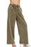 Acid Wash Fleece Palazzo Sweatpants with Pockets