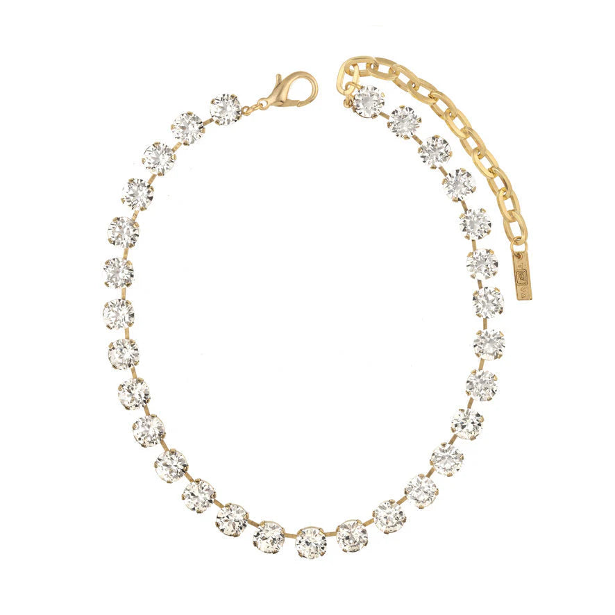 TOVA - Oakland Necklace in Gold Clear with Foil