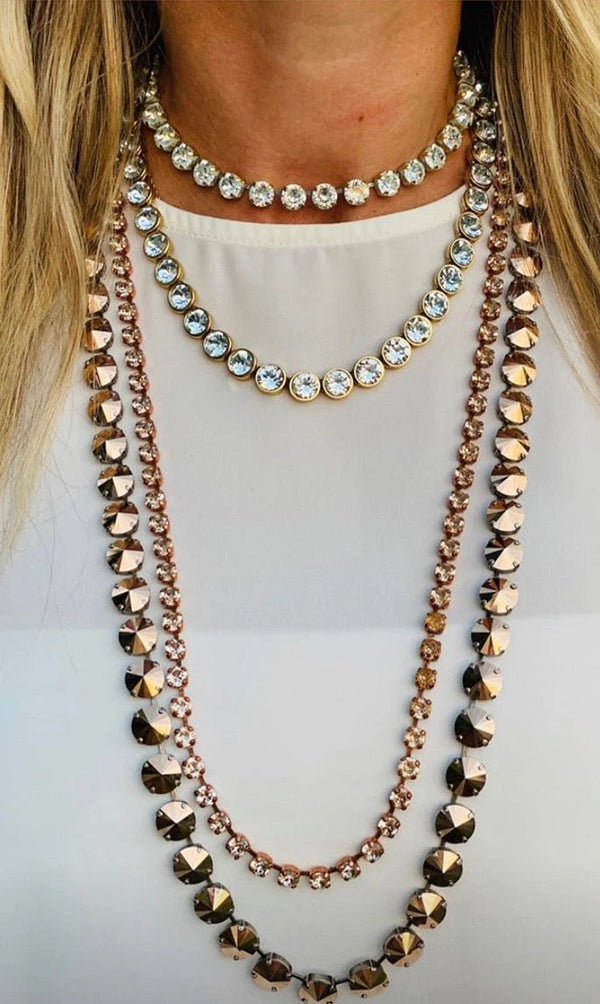 TOVA - Oakland Necklace in Gold Clear with Foil