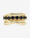 Melinda Maria - Oh She Fancy Stacked Black Cz Ring