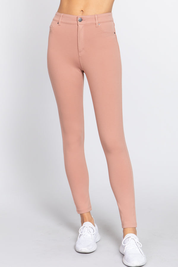 Mid-Rise Ponte Pants 5 - Colors