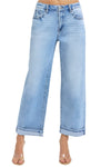Risen Jeans - High Rise Ankle Barrel Turn Up Cuffed Jeans