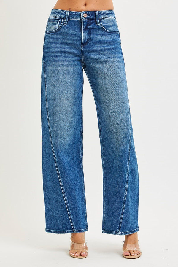 Slouchy Barrel Jeans Risen