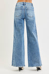 Risen Contrast Side Wide Leg Jean