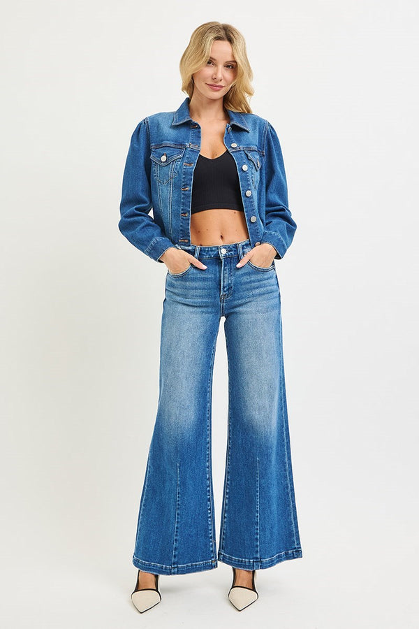 Risen Retro Flare Wide-Leg Jeans