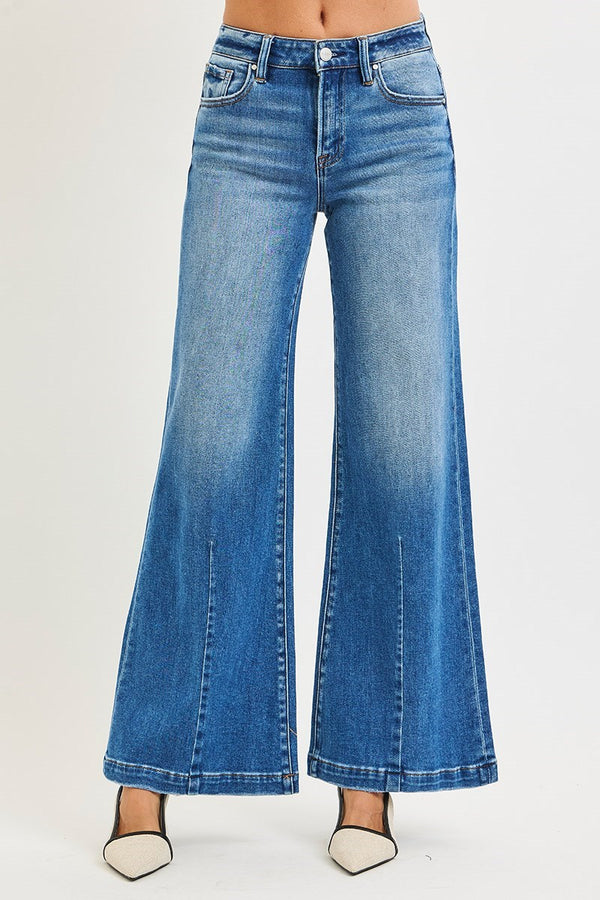 Risen Retro Flare Wide-Leg Jeans