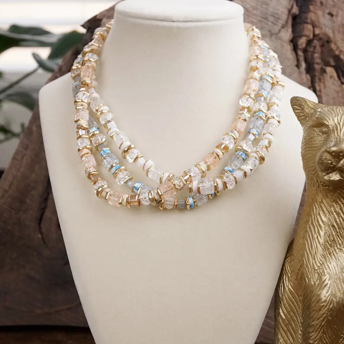 Pastel Drift – Mixed Bead Necklace in Soft Hues