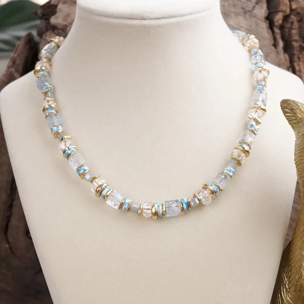 Pastel Drift – Mixed Bead Necklace in Soft Hues